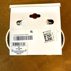 Fine silver plated hoop earrings